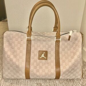 Nike Air Jordan Monogram Duffle Bag Beige Coconut Milk (20L)
